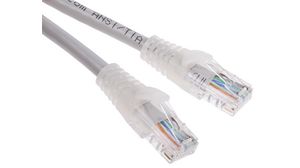 Patch Cable, RJ45 Plug - RJ45 Plug, CAT5e, U/UTP, 500mm, Grey